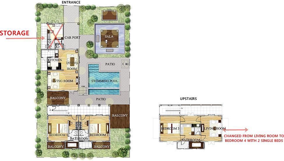 Large 4 Bed Villa Short Walk To Maenam Beach Mae Nam Beach Eksteriør billede
